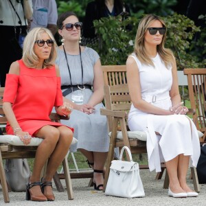 Brigitte Macron, Melania Trump - Brigitte Macron et les conjoints visitent la ville de Espelette en marge du sommet du G7 à Biarritz le 25 août 2019. © Thibaud Moritz / Pool / Bestimage