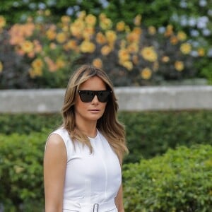 Melania Trump - Brigitte Macron et les conjoints visitent la ville de Espelette en marge du sommet du G7 à Biarritz le 25 août 2019. © Thibaud Moritz / Pool / Bestimage