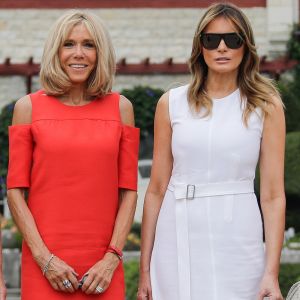 La maison de Edmond Rostand - Brigitte Macron, Melania Trump - Brigitte Macron et les conjoints visitent la ville de Espelette en marge du sommet du G7 à Biarritz le 25 août 2019. © Thibaud Moritz / Pool / Bestimage