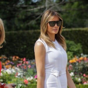 Melania Trump - Brigitte Macron et les conjoints visitent la ville de Espelette en marge du sommet du G7 à Biarritz le 25 août 2019. © Thibaud Moritz / Pool / Bestimage