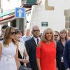 Melania Trump, Brigitte Macron - Brigitte Macron et les conjoints visitent la ville de Espelette en marge du sommet du G7 à Biarritz le 25 août 2019. © Thibaud Moritz / Pool / Bestimage