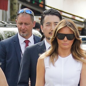 Jenny Morrison, la femme du premier ministre de l'Australie, Cecilia Morel, femme du président du Chili, Melania Trump, Brigitte Macron - Brigitte Macron et les conjoints visitent la ville de Espelette en marge du sommet du G7 à Biarritz le 25 août 2019. © Thibaud Moritz / Pool / Bestimage