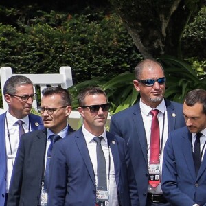 Melania Trump - Brigitte Macron et les conjoints visitent la ville de Espelette en marge du sommet du G7 à Biarritz le 25 août 2019. © Thibaud Moritz / Pool / Bestimage