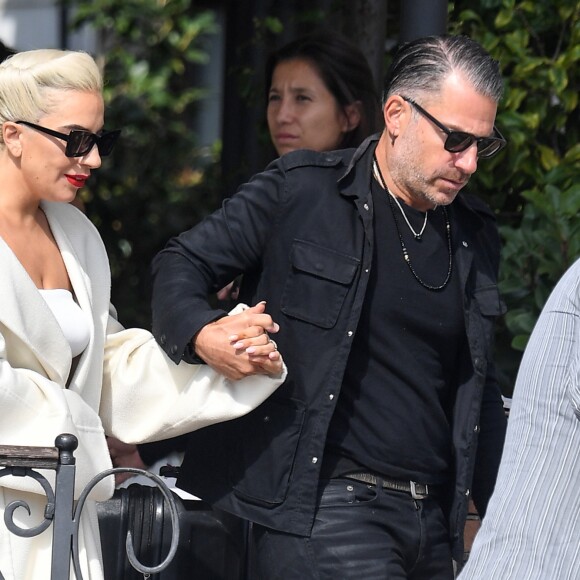 Lady Gaga et Christian Carino quittent Venise après avoir assisté au 75ème Festival du Film International, la Mostra, le 2 septembre 2018.