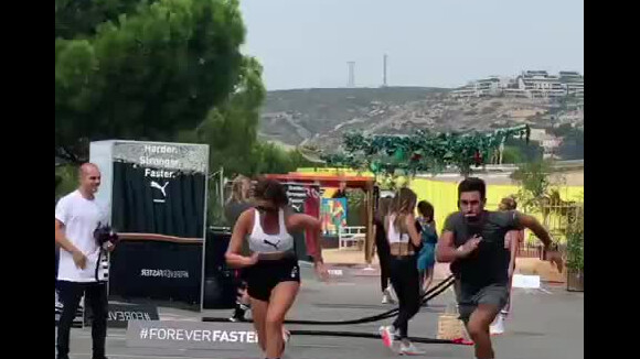 Rachel Legrain Trapani et Valentin Léonard s'affrontent dans un sprint- 27 août 2019.