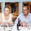 Exclusif - François Hollande et sa compagne Julie Gayet au restaurant après la représentation avec les acteurs de la pièce - Festival de Ramatuelle - Pièce ART de Y. Reza le 4 août 2018. Un dîner était donné à l'issue de la représentation. © Cyril Bruneau / Festival de Ramatuelle / BestImage