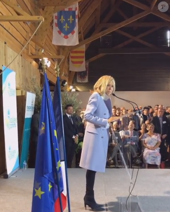 Brigitte Macron en visite à Azincourt, le 29 août 2019. Instagram, Tristan Bromet.
