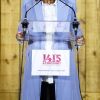 La Première dame Brigitte Macron lors de l'inauguration du centre Historique Médiéval d'Azincourt, France, le 29 août 2019.