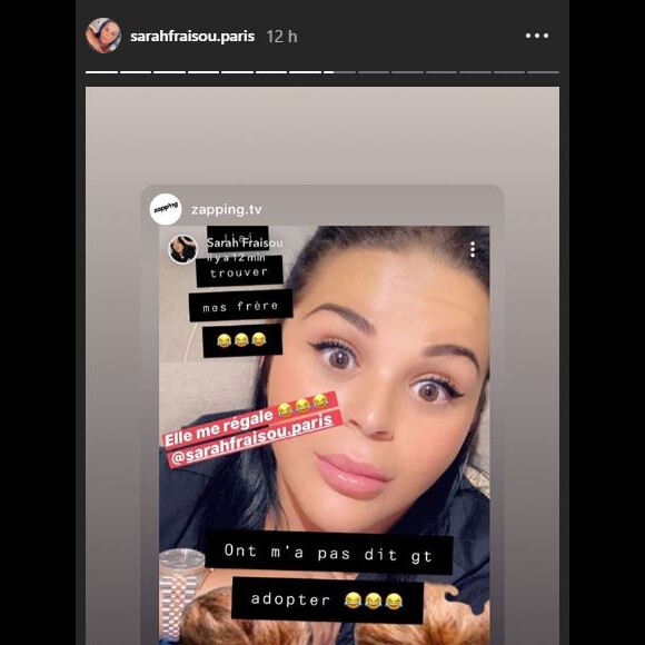 Sarah Fraisou dévoile ses lèvres gonflées après son opération de chirurgie esthétique (août 2019).