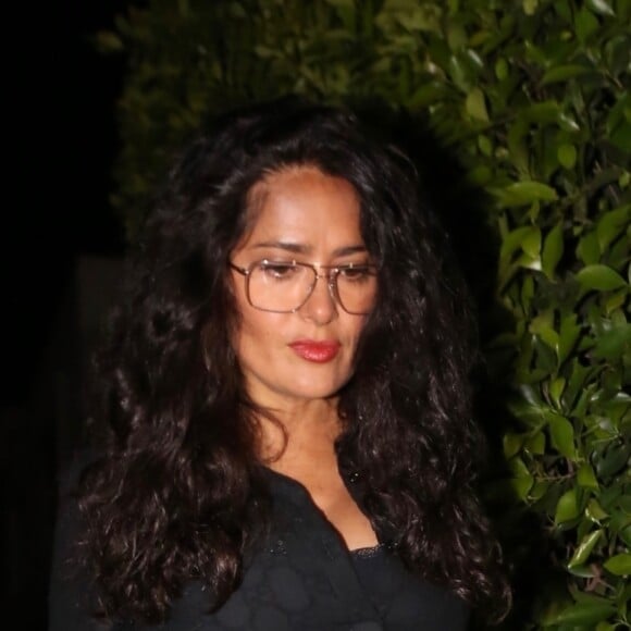 Salma Hayek et son mari F-H.Pinault quittent le restaurant Giorgio Baldi à Santa Monica, le 17 août 2019.