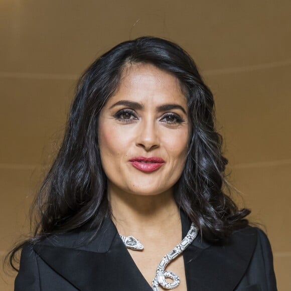 Salma Hayek - Soirée de cocktail Boucheron Place Vendôme lors de la fashion week à Paris, le 20 janvier 2019. © Olivier Borde/Bestimage