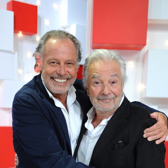 Exclusif - Michel Leeb et Pierre Arditi - Enregistrement de l'émission ' Vivement Dimanche ' au studio Gabriel. Diffusion le 08/09/2019 sur France 2. © Guillaume Gaffiot / Bestimage.