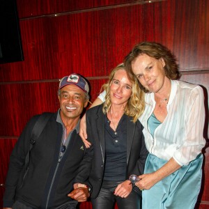 Exclusif - Yannick Noah, Géraldine Danon et Claire Nebout lors de la projection du reportages découverte "Fleur Australe en Extrême-Orient" au Club de l'Etoile à Paris, France, le 4 septembre 2019. A bord de leur bateau "Fleur Australe", la famille Poupon-Danon a traversé tous les océans et fait l'équivalent de cinq fois le tour du monde. Après dix ans d'aventures maritimes, le célèbre navigateur, sa femme l'actrice et leurs deux enfants, font voile vers l'Extrême-Orient. "Reportages Découverte". © Pierre Perusseau/Bestimage