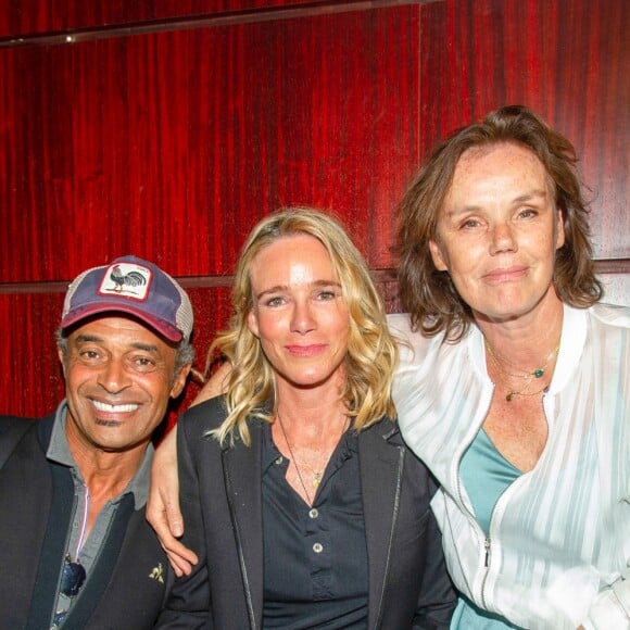 Exclusif - Yannick Noah, Géraldine Danon et Claire Nebout lors de la projection du reportages découverte "Fleur Australe en Extrême-Orient" au Club de l'Etoile à Paris, France, le 4 septembre 2019. A bord de leur bateau "Fleur Australe", la famille Poupon-Danon a traversé tous les océans et fait l'équivalent de cinq fois le tour du monde. Après dix ans d'aventures maritimes, le célèbre navigateur, sa femme l'actrice et leurs deux enfants, font voile vers l'Extrême-Orient. "Reportages Découverte". © Pierre Perusseau/Bestimage