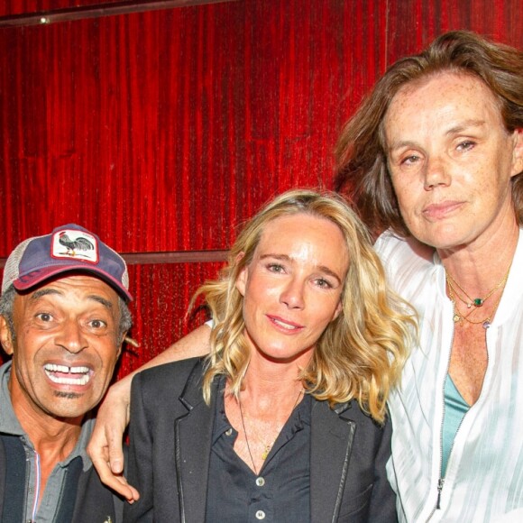 Exclusif - Yannick Noah, Géraldine Danon et Claire Nebout lors de la projection du reportages découverte "Fleur Australe en Extrême-Orient" au Club de l'Etoile à Paris, France, le 4 septembre 2019. A bord de leur bateau "Fleur Australe", la famille Poupon-Danon a traversé tous les océans et fait l'équivalent de cinq fois le tour du monde. Après dix ans d'aventures maritimes, le célèbre navigateur, sa femme l'actrice et leurs deux enfants, font voile vers l'Extrême-Orient. "Reportages Découverte". © Pierre Perusseau/Bestimage