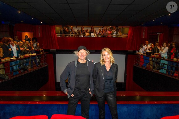Exclusif - Géraldine Danon et son mari Philippe Poupon lors de la projection du reportages découverte "Fleur Australe en Extrême-Orient" au Club de l'Etoile à Paris, France, le 4 septembre 2019. A bord de leur bateau "Fleur Australe", la famille Poupon-Danon a traversé tous les océans et fait l'équivalent de cinq fois le tour du monde. Après dix ans d'aventures maritimes, le célèbre navigateur, sa femme l'actrice et leurs deux enfants, font voile vers l'Extrême-Orient. "Reportages Découverte". © Pierre Perusseau/Bestimage