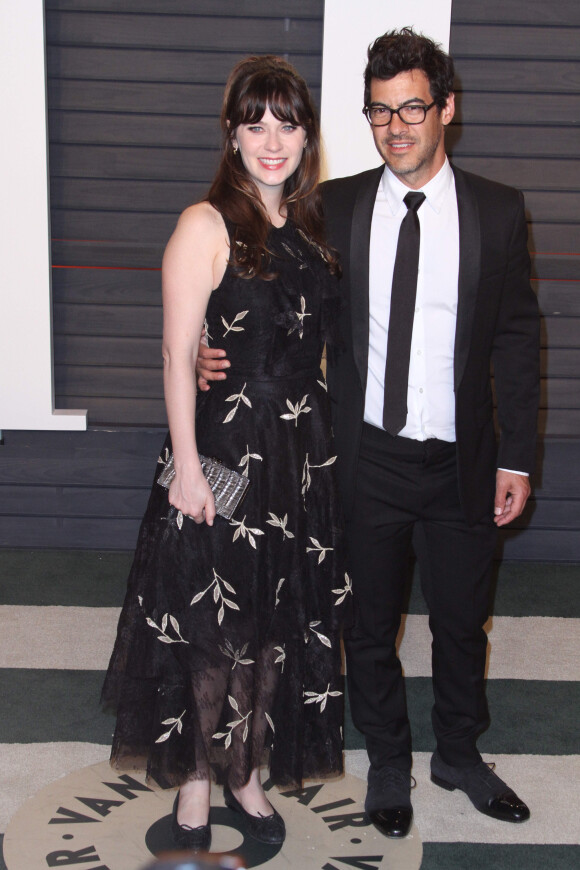 Zooey Deschanel et sa femme Jacob Pechenik - People à la soirée "Vanity Fair Oscar Party" après la 88ème cérémonie des Oscars à Hollywood, le 28 février 2016.28/02/2016 - Hollywood