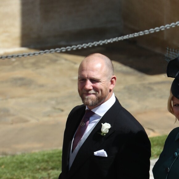 Zara Tindall (Phillips) et son mari Mike Tindall à Windsor le 19 mai 2018 lors du mariage du prince Harry et de Meghhan Markle.