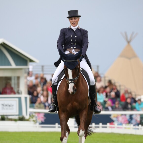 Zara Tindall (Phillips) en concours complet à Stamford, dans le Lincolnshire, le 6 septembre 2019.