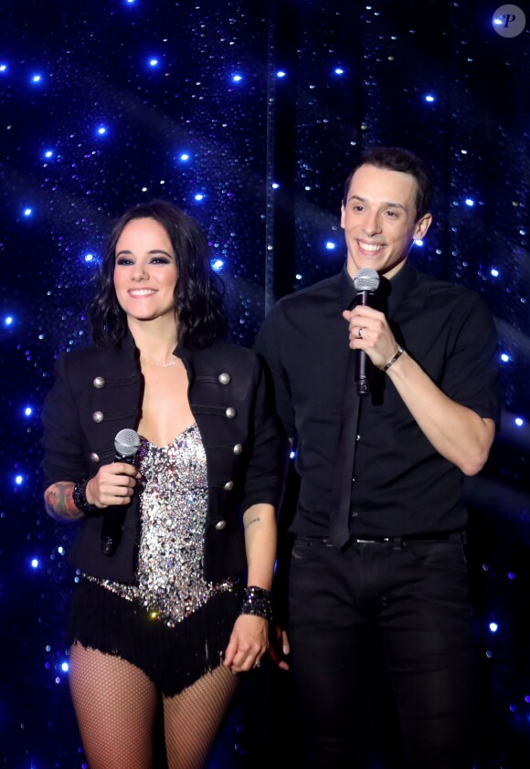 Alizée et son mari Grégoire Lyonnet - Tournage de l'émission "Tous au Moulin Rouge pour le Sidaction" au Moulin Rouge à Paris le 20 mars. L'émission sera diffusée sur France 2 le samedi 25 mars 2017 à 21h00. © Cyril Moreau - Dominique Jacovides / Bestimage