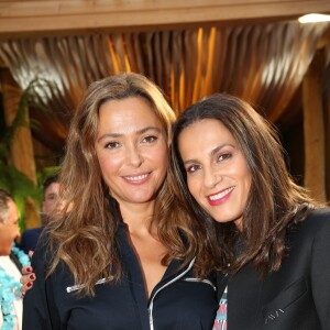 Sandrine Quétier et Elisa Tovati lors de la soirée d'inauguration du restaurant du groupe d'H.Gaouaoui et du chef N.Tarayre "Splash" au port Van Gogh, en bord de Seine à Asnières, France, le 12 septembre 2019. © Rachid Bellak/Bestimage