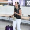 Barbara Uzzan, comptable pour le trust JPS, lors de l'arrivée de Laeticia Hallyday à l'aéroport de Paris Roissy-Charles-de-Gaulle le 16 septembre 2019 en provenance de Los Angeles.