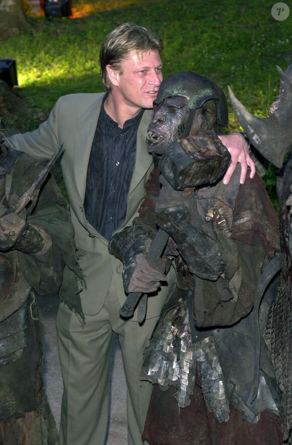 Sean Bean - Soirée "Seigneur des anneaux", Festival de Cannes 2001. Le 14 mai 2001.
