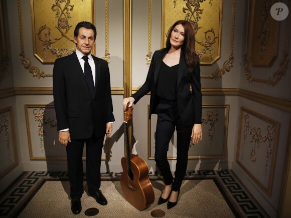 Nicolas Sarkozy, Carla Bruni-Sarkozy - Visite privée du Musée Grévin à Paris, le 25 mars 2019. © Marc Ausset-Lacroix/Bestimage