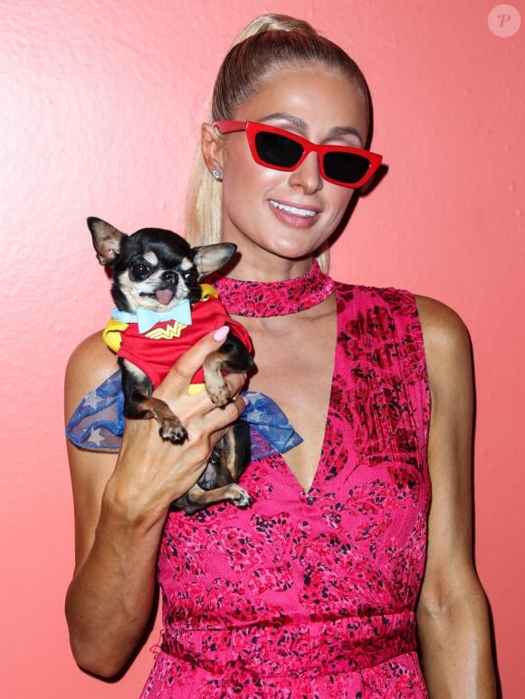 Paris Hilton au défilé Prêt à porter Alice + Olivia Automne/Hiver 2019 lors de la Fashion Week de New York au Root Studio à New York City, New York, Etats-Unis, le 9 septembre 2019.