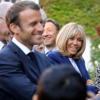 Brigitte et Emmanuel Macron avec Stéphane Bern pour les Journées du Patrimoine