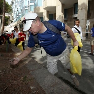 Exclusif - Le prince Albert II de Monaco a participé le 21 septembre 2019 à la première édition en principauté du World CleanUp Day, une opération de ramassage de déchets. © Jean-François Ottonello / Nice-Matin / Bestimage