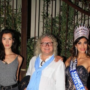 Diva Sicard, Pierre-Jean Chalençon (président du jury) et Abigail Lopez Cruz (madame France 2019) lors de la soirée élection Miss Paris et Miss Ile de de France Comité Miss Nationale au théâtre Elizabeth Czerczuk à Paris, France, le 22 septembre 2019. © Philippe Baldini/Bestimage