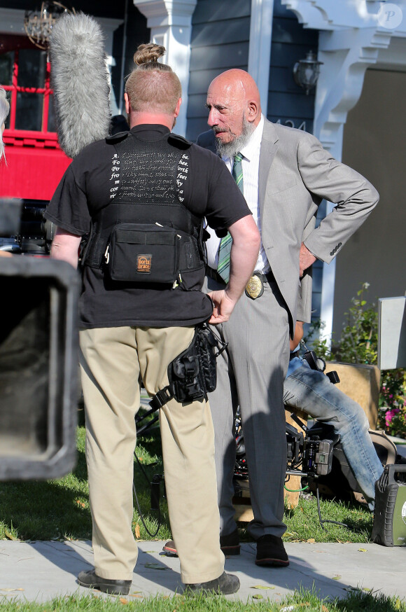 Exclusif - Sid Haig sur le tournage de 'Abruptio' à Los Angeles, le 24 mai 2016
