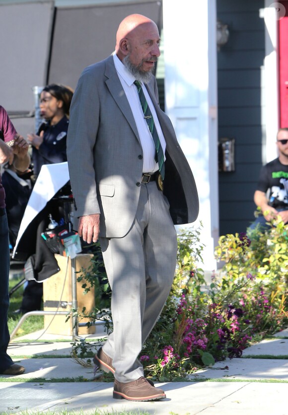 Exclusif - Sid Haig sur le tournage de 'Abruptio' à Los Angeles, le 24 mai 2016