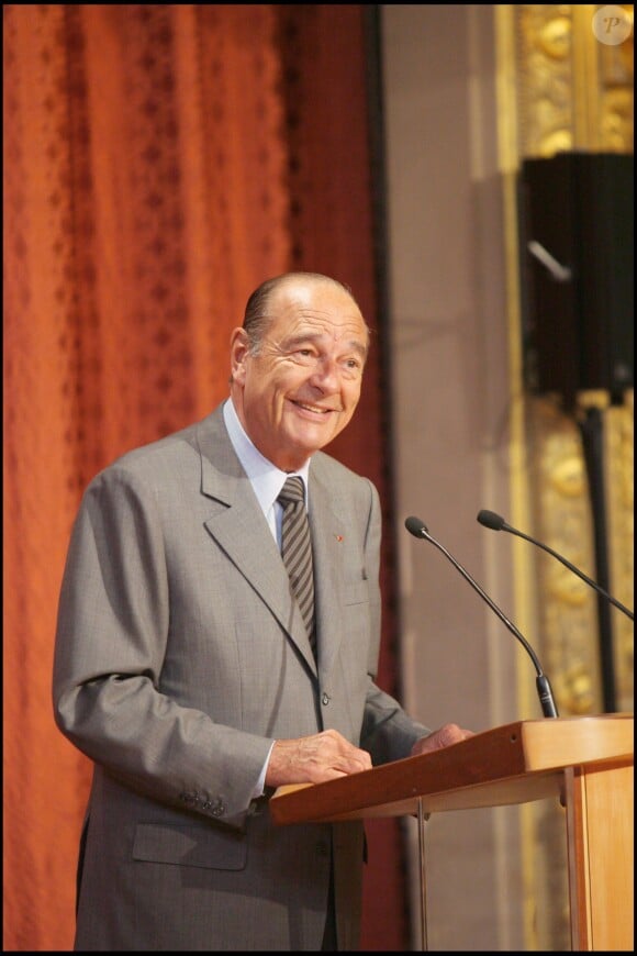 Jacques et Bernadette Chirac - Palais de l'Élysée, le 13 avril 2007.