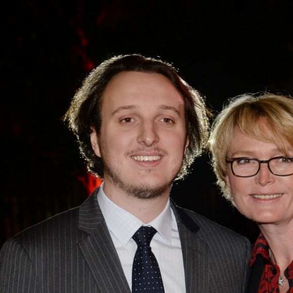 Exclusif - Claude Chirac et son fils Martin Rey-Chirac lors de la soirée de gala au profit de la fondation Pompidou à l'hôtel Marcel Dassault à Paris, France, le 28 mars 2019. © Rachid Bellak-LMS/Bestimage