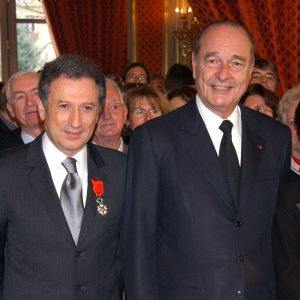 Michel Drucker et Jacques Chirac en 2004 © Serge Arnal/ABACA