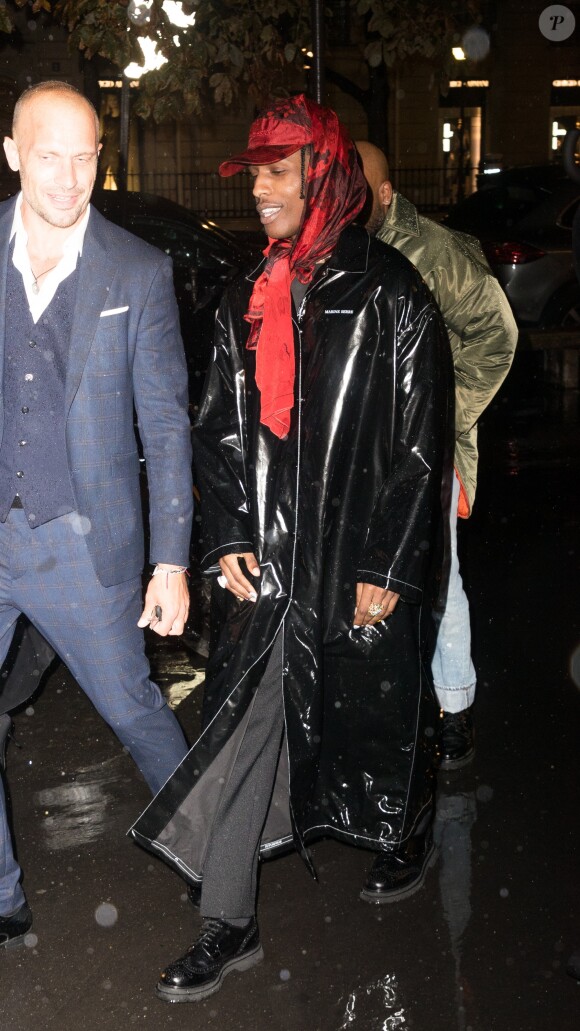A$AP Rocky arrive au Manko pour l'after-party de la marque Fenty lors de la fashion week à Paris le 26 septembre 2019.