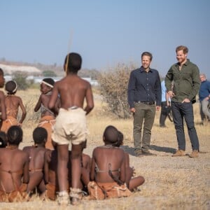 Le prince Harry, duc de Sussex, dans le parc national de Chobe au Botswana lors de sa visite officielle en Afrique australe, le 26 septembre 2019.