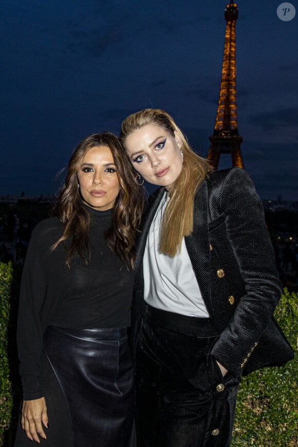Eva Longoria et Amber Heard assistent au dîner après le défilé L'Oreal Paris 2019 au Café de l'Homme à Paris pendant la fashion week le 28 Septembre 2019. © Olivier Borde / Bestimage