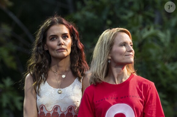 Katie Holmes et Jennifer Davis - le festival Global Citizen 2019 à Central Park à New York, le 28 septembre 2019. © Lev Radin / Pacific Press / Bestimage