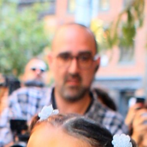 Kim Kardashian est allée assister avec ses enfants S.West, N. West et Chicago West à la messe dominicale de son mari K. West à New York, le 29 septembre 2019