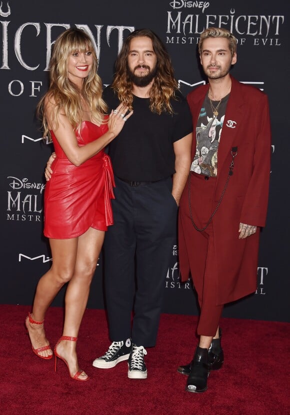 Heidi Klum avec son mari Tom Kaulitz et son beau-frère Bill Kaulitz à la première de Maleficent: Mistress of Evil au théâtre El Capitan dans le quartier de Hollywood à Los Angeles, le 30 septembre 2019