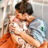Anaïs Sanson à l'hôpital pour la naissance de Lila, le 31 décembre 2019