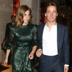 La princesse Beatrice d'York et son fiancé Edoardo Mapelli Mozzi à la soirée de lancement du livre de N. von Bismarck "The Dior sessions" à Londres le 1er octobre 2019.