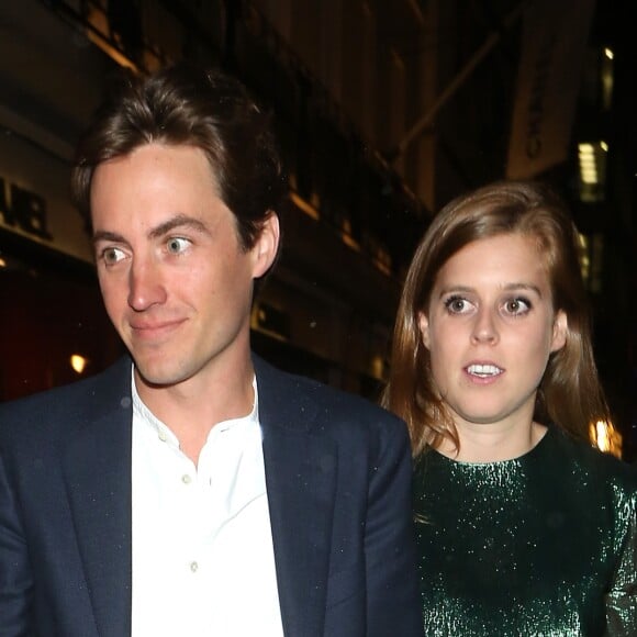 La princesse Beatrice d'York et son fiancé Edoardo Mapelli Mozzi à la soirée de lancement du livre de N. von Bismarck "The Dior sessions" à Londres le 1er octobre 2019.