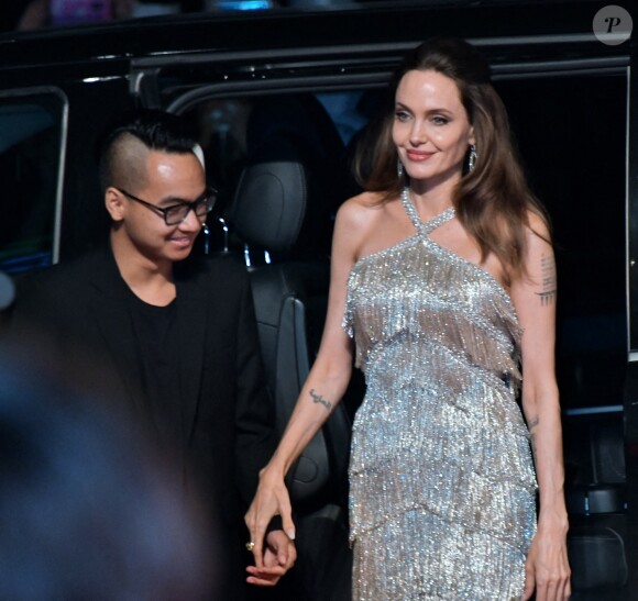 Angelina Jolie et Maddox Jolie-Pitt - Avant-première du film "Maléfique : Le Pouvoir du mal" à Tokyo, au Japon. Le 3 octobre 2019. @Keizo Mori/UPI/ABACAPRES.COM