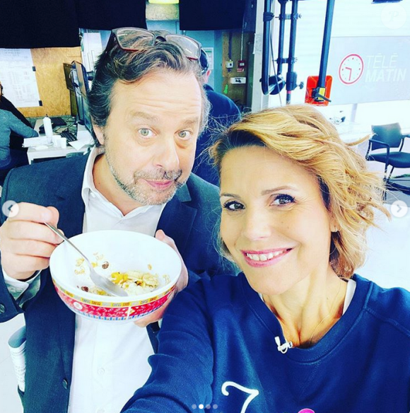 Laura Tenoudji poste des photos des coulisses de "Télématin", le 4 octobre 2019.