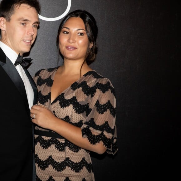 Louis Ducruet et sa femme Marie Ducruet - Photocall de la soirée Secret Games 2019 au Casino de Monte-Carlo à Monaco, le 5 octobre 2019. © Olivier Huitel/Pool Monaco/Bestimage