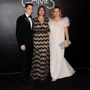 Louis Ducruet et sa femme Marie Ducruet et Camille Gottlieb - Photocall de la soirée Secret Games 2019 au Casino de Monte-Carlo à Monaco, le 5 octobre 2019. © Olivier Huitel/Pool Monaco/Bestimage